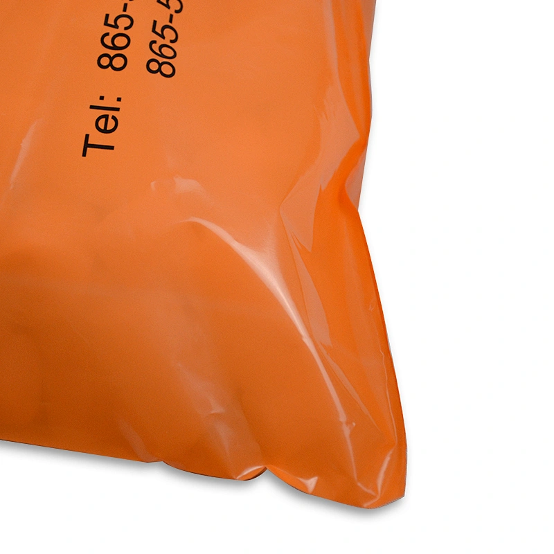 Orange cheap PE plastic garment shopping bag