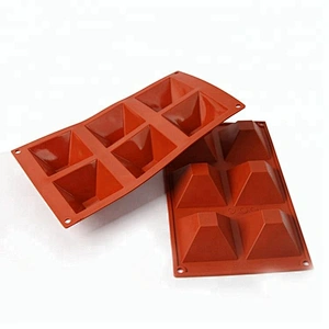 Geometry 6cavities Cake baking mold Soap mould silicone Pudding Molds
