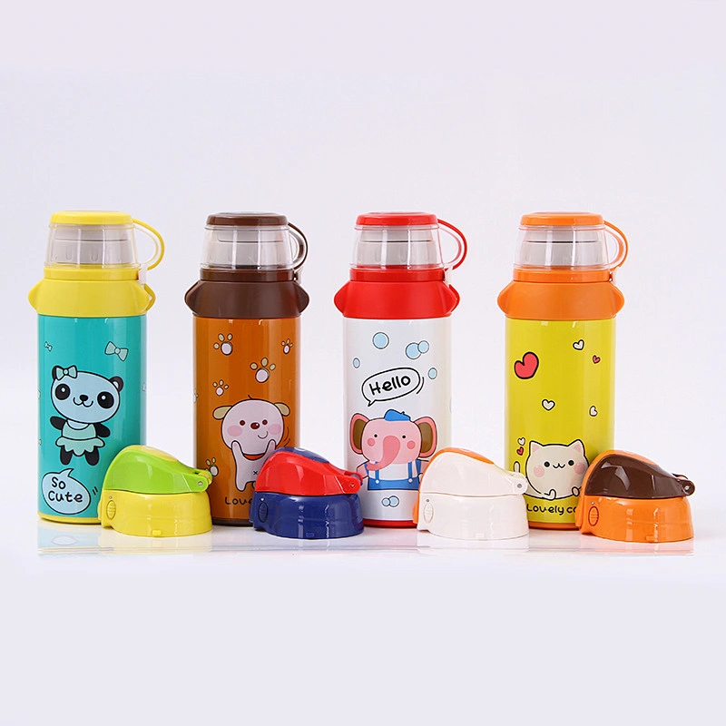 500ml children mug double wall 201 stainless steel vacuum cup with tape