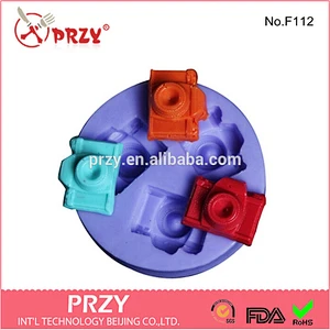 Fondant camera shaped silicone cake mold