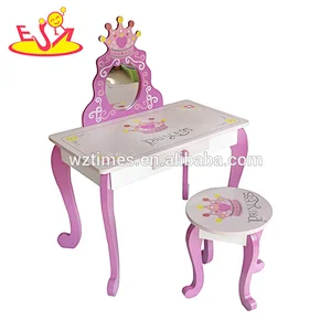 New hottest purple wooden kids dressing table with mirror W08H097