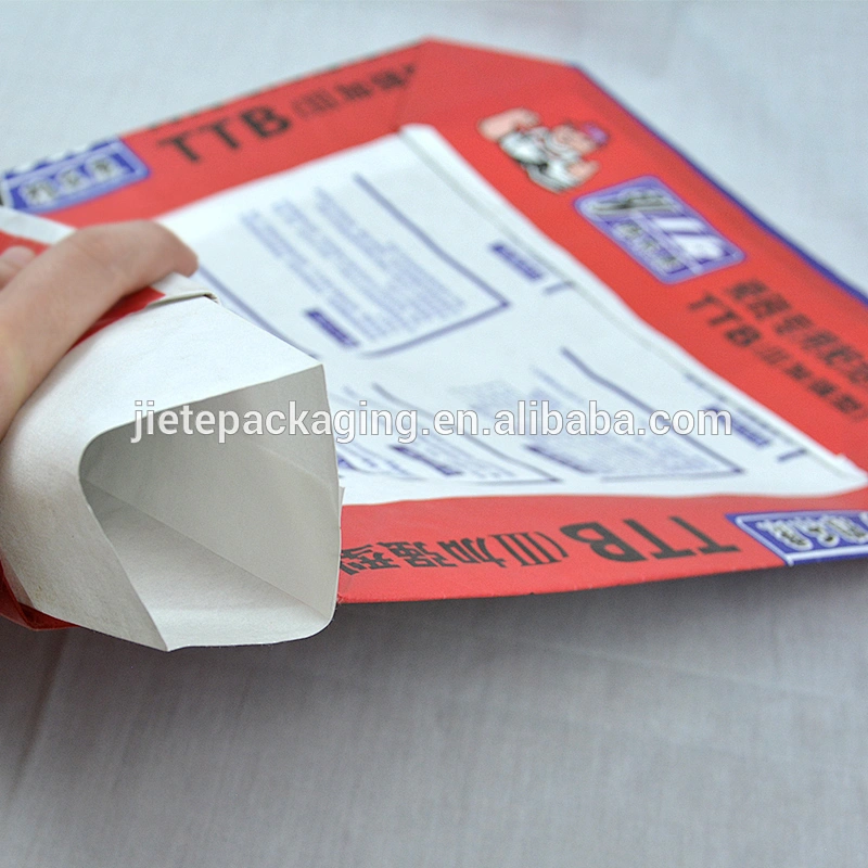 industrial use kraft paper valve bag for cement, tile adhesive, mortar packaging 20kg 25kg