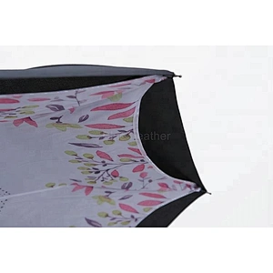 Custom pattern high quality reverse umbrella with rubber handle
