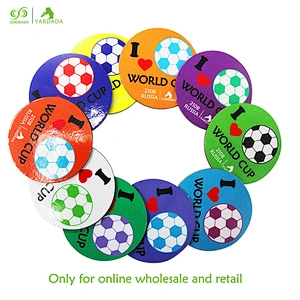 World Cup Design MDF Coasters, environmentally friendly anti skid high quality novelty football cork coaster in stock