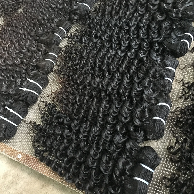 Factory price wholesale kinky curly mink hair bundle cuticle aligned raw virgin hair extension