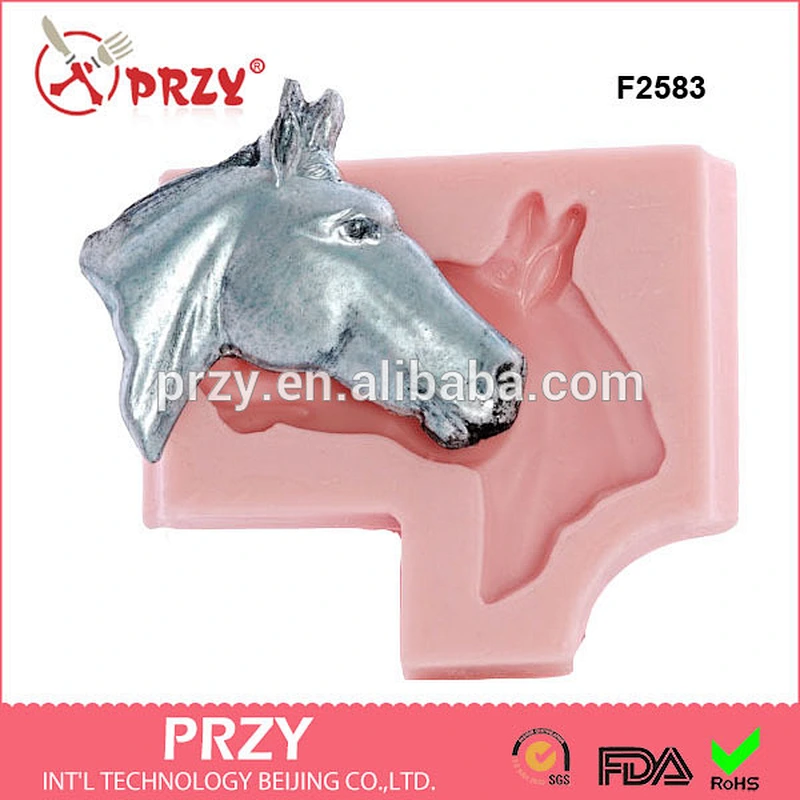 F2583 Horse Silicone Mold Food Safe Fondant Sugar Art Chocolate Cream Cheese Mint Mold Craft Resin Jewelry mold