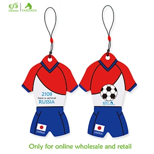 Japanese football novelty T-shirt shape Cup 2018, hanging air freshener, new design product in stock