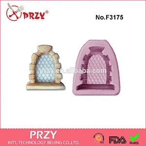 F3175 fairy / castle window craft sugar silicone rubber mould silicone fondant mold