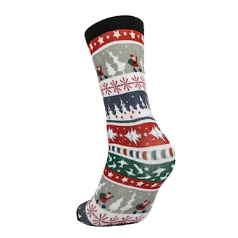 Custom High Technique Printing Crew Sock Christmas Style Women Fashion Sock