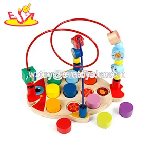 Großhandel interessant perlen achterbahn holzdraht labyrinth spielzeug für kinder W11B170