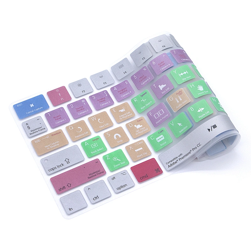 Premiere Pro CC Function Hotkey Silicone Keyboard Cover laptop skin for Magic Keyboard MLA22LLB/A US Version