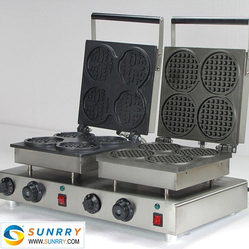 Commercial electric belgian waffle stick maker
