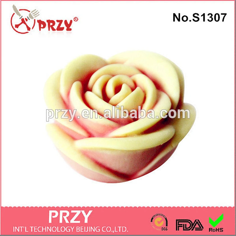 Rose handmade silicone soap and candle mold