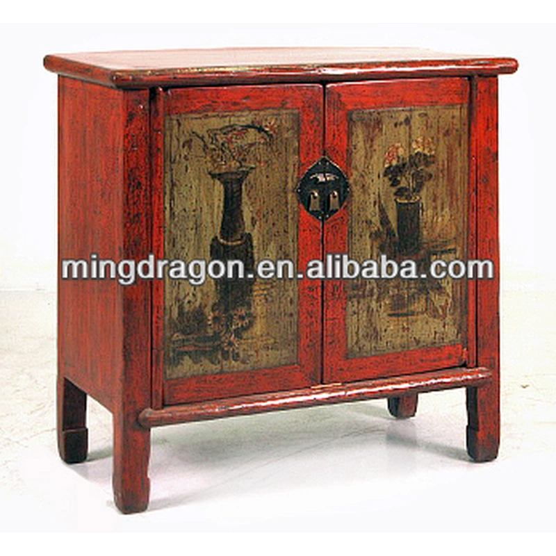 Chinese antique living room painted cabinet