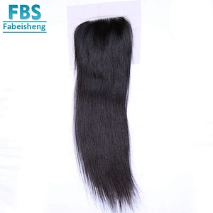 top quality 4*4 closure 130 density virgin hair in stock