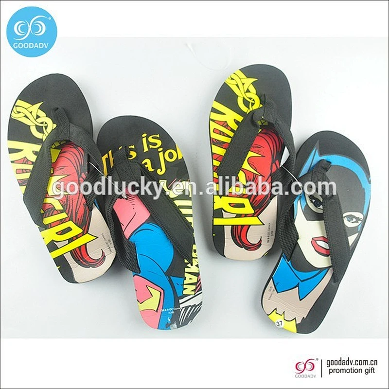 Thick EVA sole anime printed summer outdoor cheap fashion hot young slipper