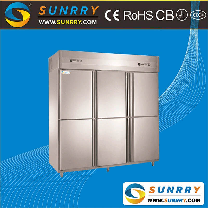 Supermarket open island freezer with 4 side glass display refrigerator