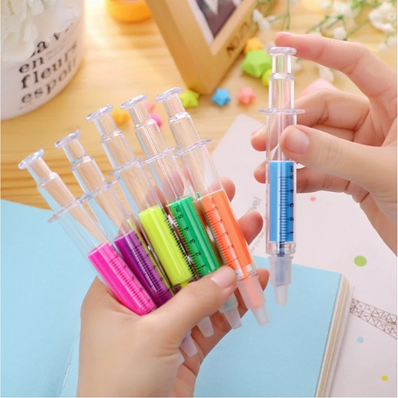 Simulation color needle tube syringe highlight pen