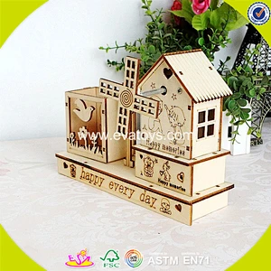wholesale top fashion kids wooden brush pot popular children wooden brush pot W02A030