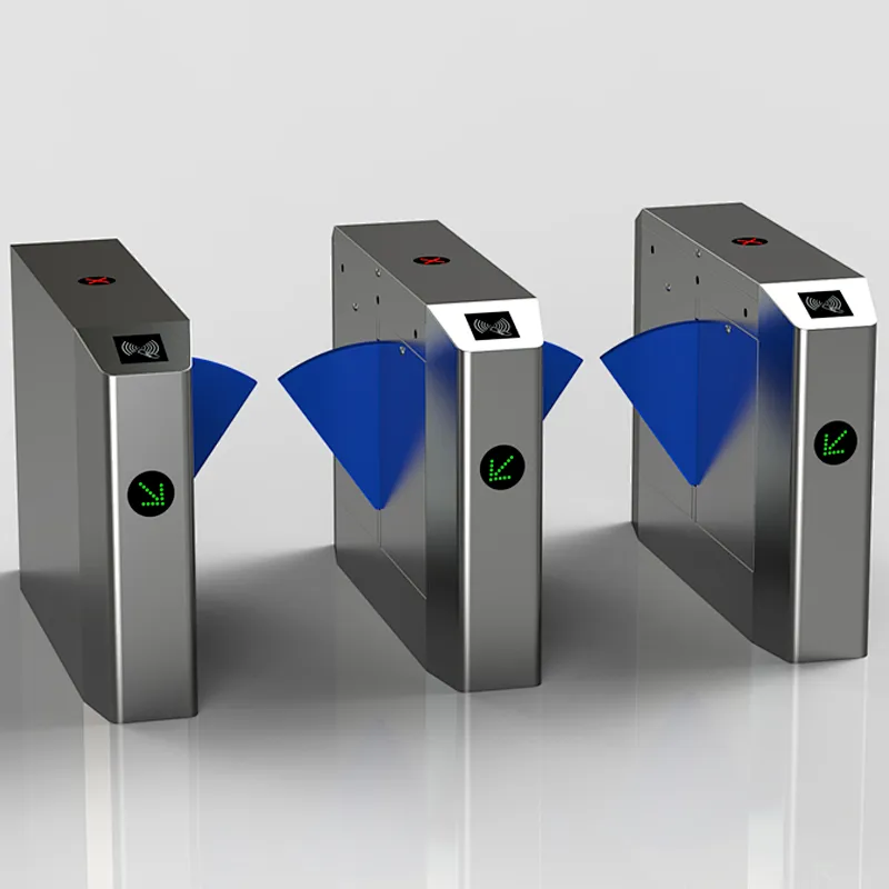 Factory Direct Bulk Buy Glass Optical Wing Turnstile Gate