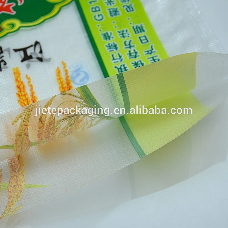 Biodegradable plastic 25kg woven rice bag size