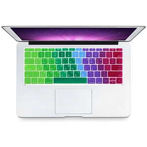 Korean rainbow keyboard cover custom silicone keyboard skin silicone keyboard protective fim cover for macbook 12 inch