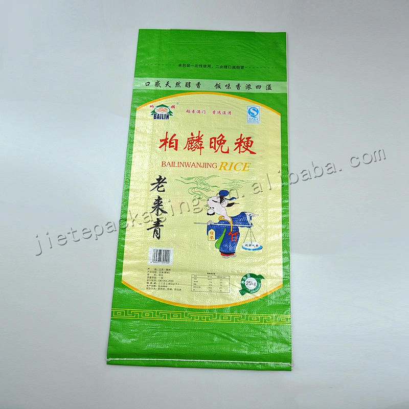 Wholesale plastic grain sack pp woven basmati rice bag 25kg