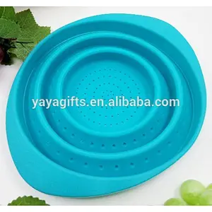 Collapsible Silicone Sieve Water Colander Strainer Vegetable Basket