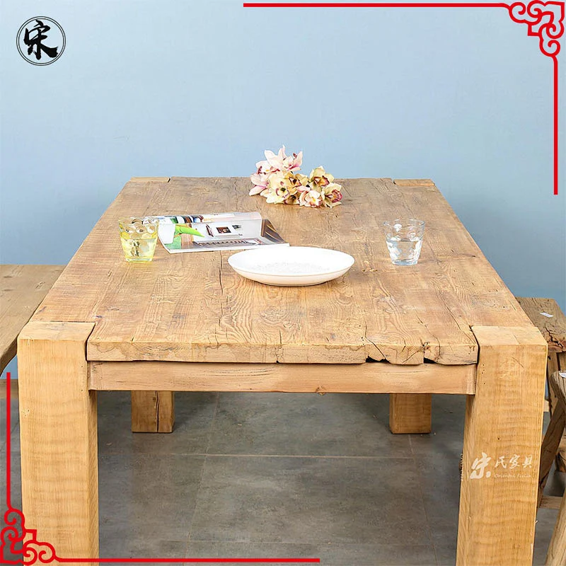 Chinese reclaimed wood dining room furniture table Beijing