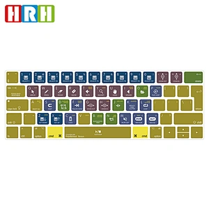 High Quality Multifunction Colorful TPU Keyboard Protector For Macbook Pro 15 Touch Bar For Ado be Keyboard Cover