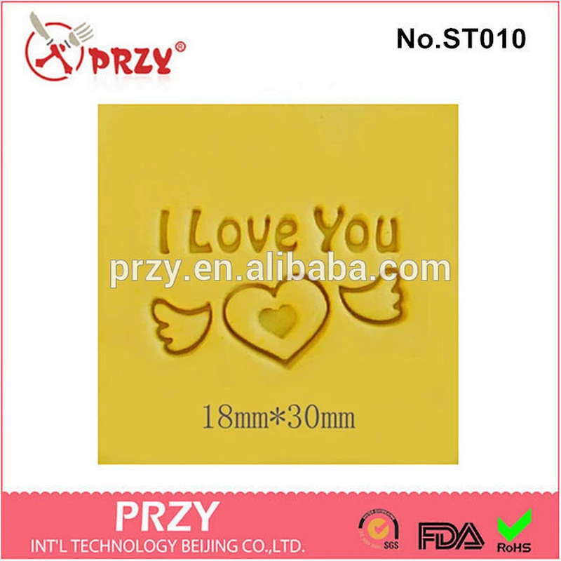ST010 PRZY handmade diy I love you soap stamp
