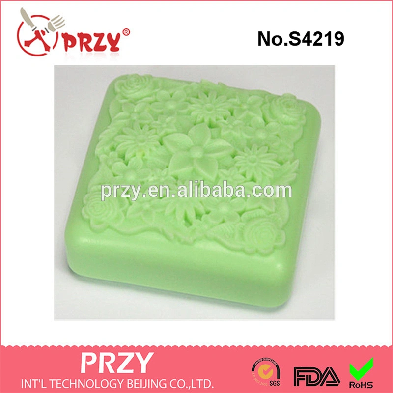 S4219 PRZY FlowerA - handmade design soap mold silicone soap mold decorative soap molds