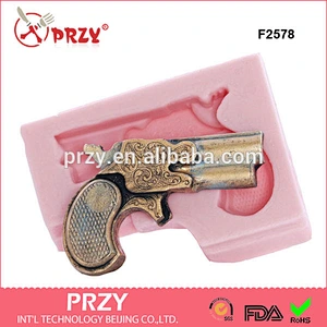 F2578 Silicone Mold - Derringer Pistol Mold - Vintage Style Pistol - Western Gun mold