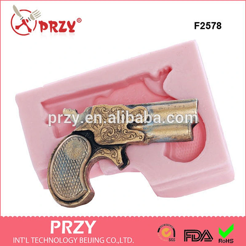 F2578 Silicone Mold - Derringer Pistol Mold - Vintage Style Pistol - Western Gun mold
