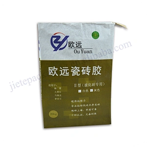 20kg multilayer white kraft paper pe lining cement packaging bag wholesale