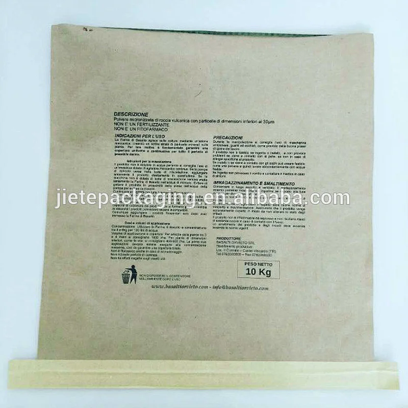 Guaranteed quality cheap and durable pouch paper plastic packaging bag for flour,starch