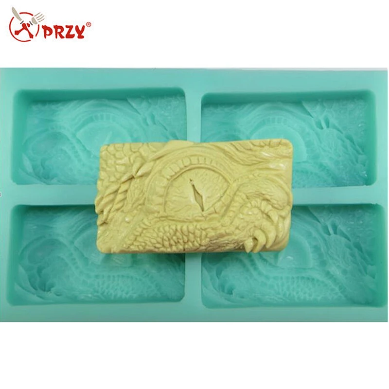 4 cavity dragon eye silicone molds for soap making