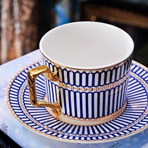 Wholesale Ceramic Coffee Mugs Set With Coffee Cup+Spoon+Saucer  For Gift Promotion