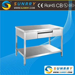2018 hot sale stainless steel kitchen working table with one drawer for restaurant