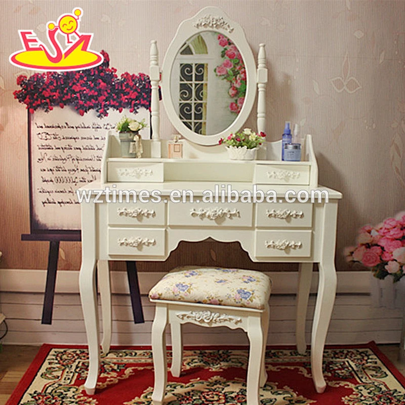 2018 New design wooden vanity table solid wooden youth vanity table best design wooden vanity table W08H057