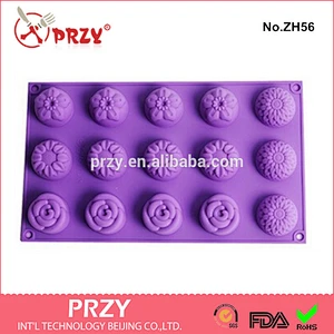 15 little flower chocolate mould jelly mould handmade soap mould