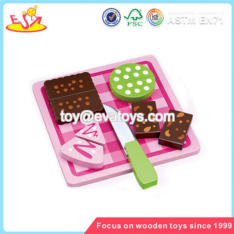 Wholesale pretend wooden cutting cake toy play fun beautiful kids wooden cutting cake toy W10B068