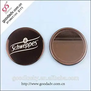 Mini 58/70/75mm round shape tin smart custom Mirror