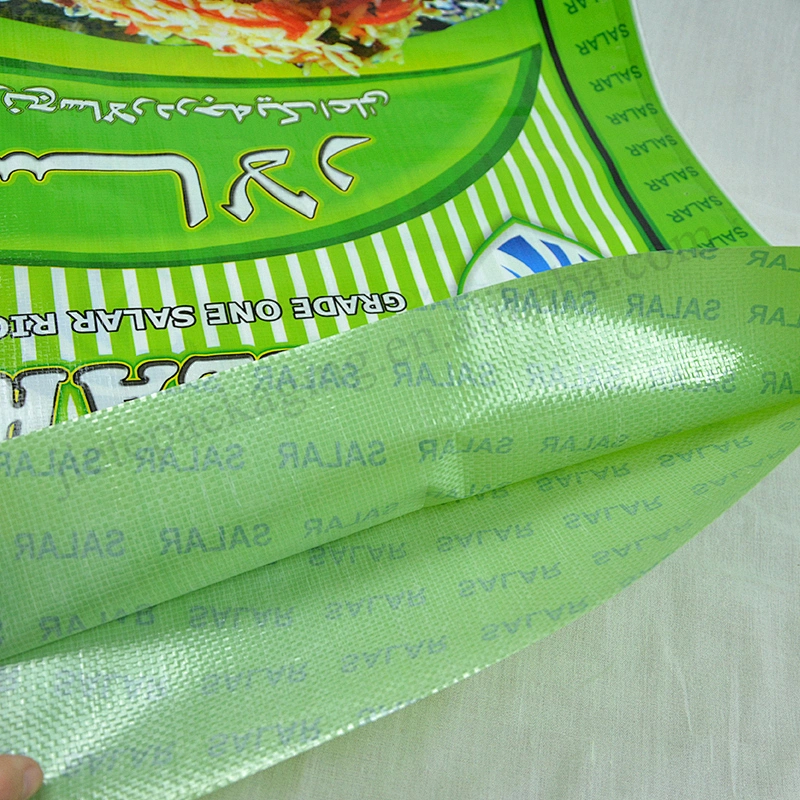 Wholesale design printed plastic 25kg sack pp woven basmati rice packaging bag