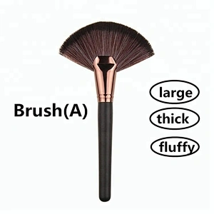 High Quality 2pcs Makeup Blush Brush Fan Cosmetic Brush