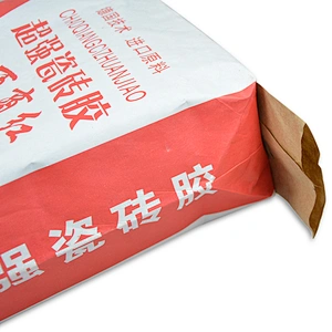 Custom order 20kg bottom square self closes kraft paper valve bag for cement packing