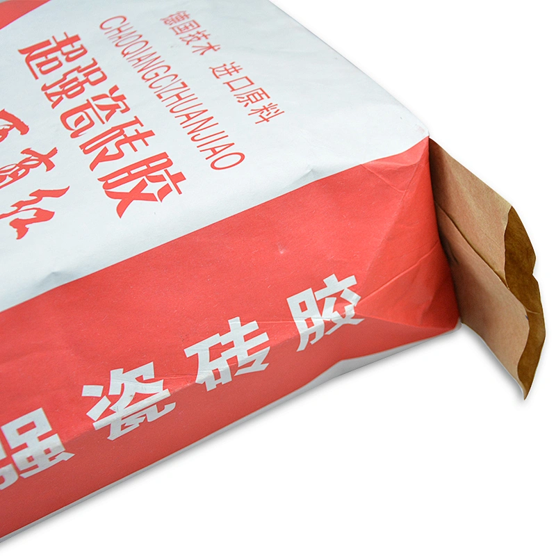 Custom order 20kg bottom square self closes kraft paper valve bag for cement packing