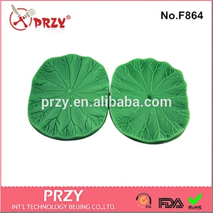 PRZY 2016 Newest Lotus leaf shape silicone fondant baking molds for sale