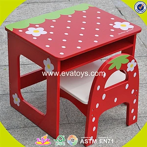 wholesale baby wooden study table chair cute kids wooden study table chair W08G158