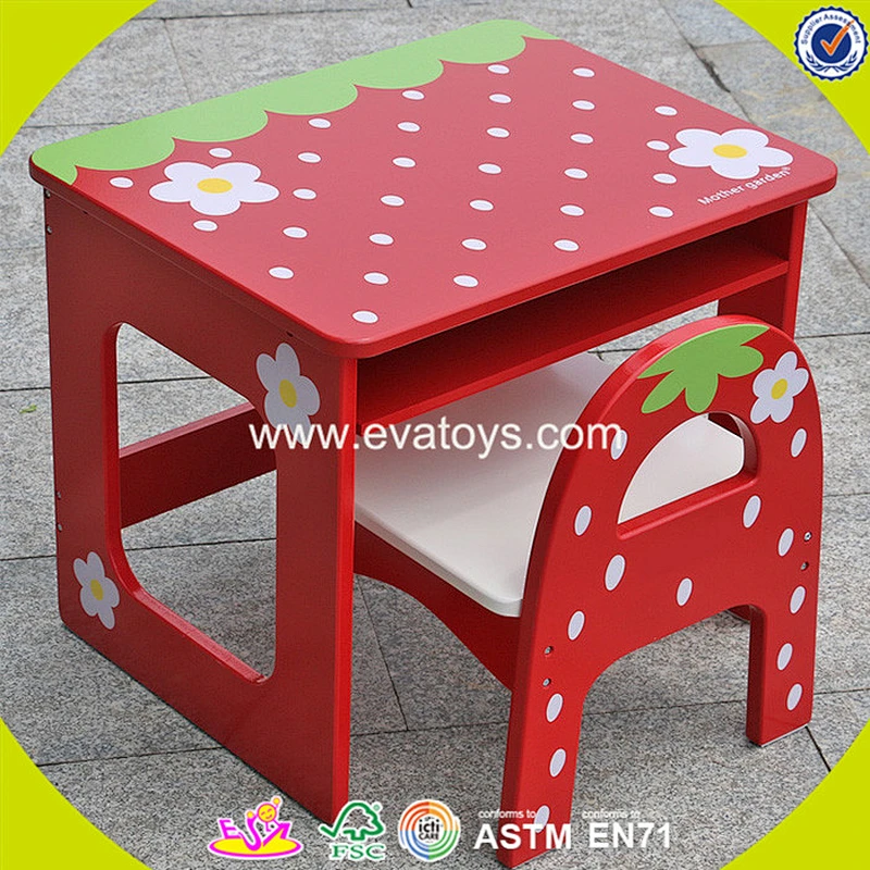 wholesale baby wooden study table chair cute kids wooden study table chair W08G158